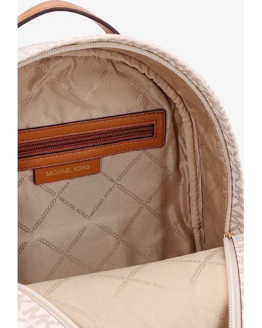 Michael Kors White Medium Bex Logo Backpack