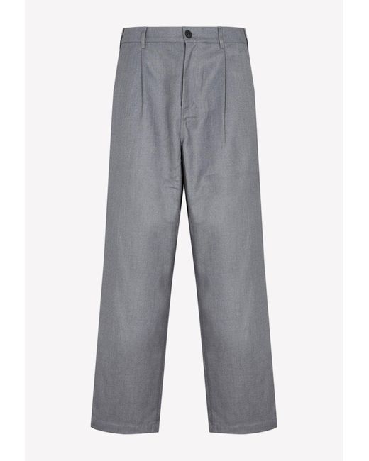 Stussy Volume Pleated Tailored Pants in Gray for Men Lyst