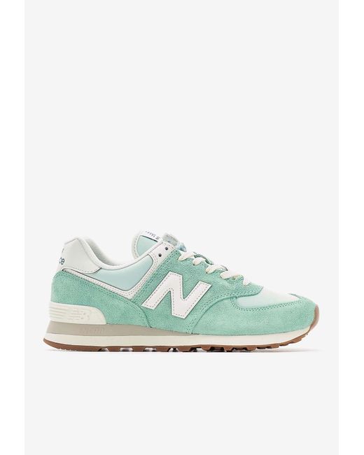 New Balance 574 Lowtop Sneakers In Aqua Green Lyst
