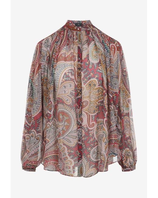 Etro Multicolor Silk Paisley Shirt