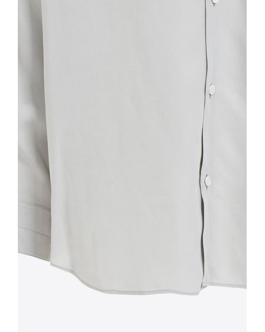 Lemaire White Long-Sleeved Solid Shirt for men