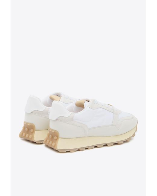 Tod's White Paneled Low-Top Sneakers