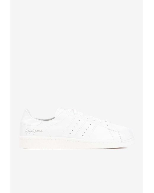 Adidas White Y-3 Superstar Low-Top Sneakers for men
