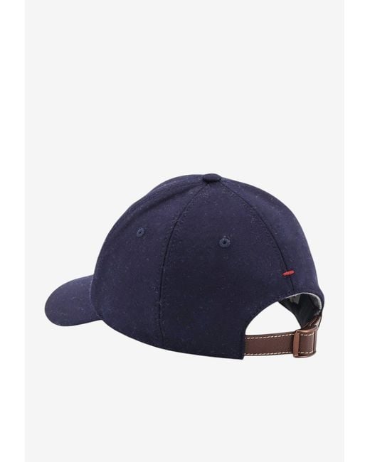 Brunello Cucinelli Blue Logo Baseball Cap for men