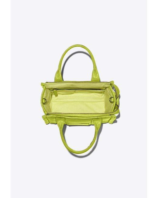 Marc Jacobs Green The Small Crinkle Leather Tote Bag