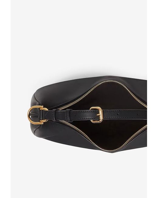 Fendi Blue Small Graphy Leather Hobo Bag