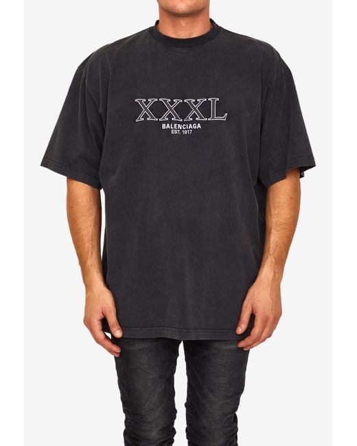 Balenciaga Xxxl Printed T-shirt in Black for Lyst