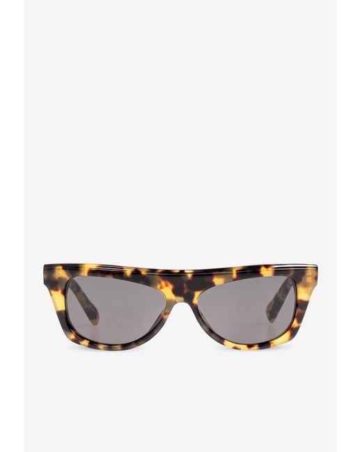 Jacquemus Gray Logo Rectangular Sunglasses