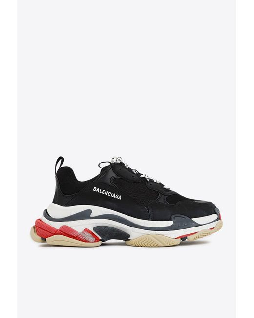 Balenciaga Triple S Sneakers In Leather And Mesh in Black for Men | Lyst  Canada