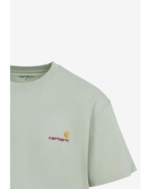 Carhartt Gray American Script Short-Sleeved T-Shirt for men