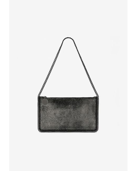 Stella McCartney White Falabella Metallic Faux Leather Chain Shoulder Bag