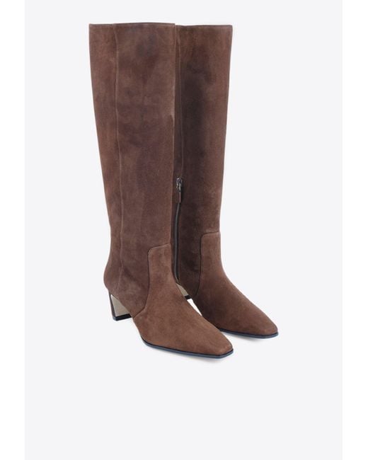 Stuart Weitzman Brown Stassi 50 Knee-High Boots