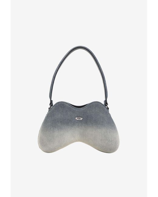 DIESEL White Double-D Shoulder Bag