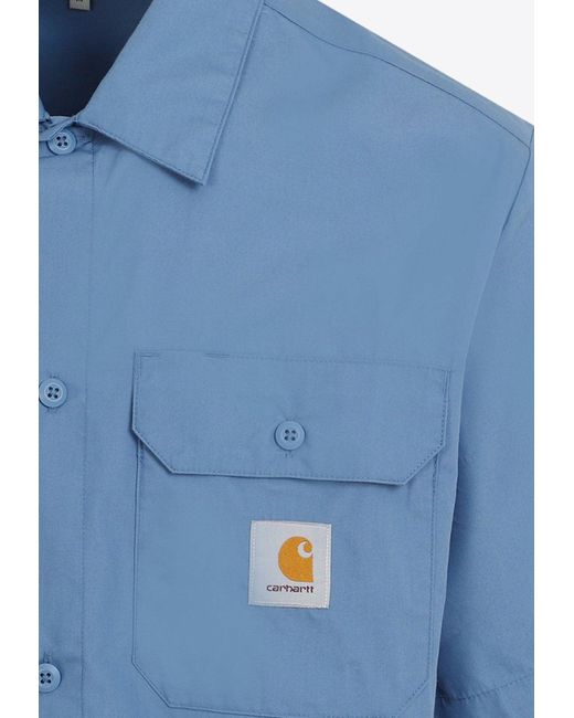 Carhartt Blue Short-Sleeved Craft Shirt for men