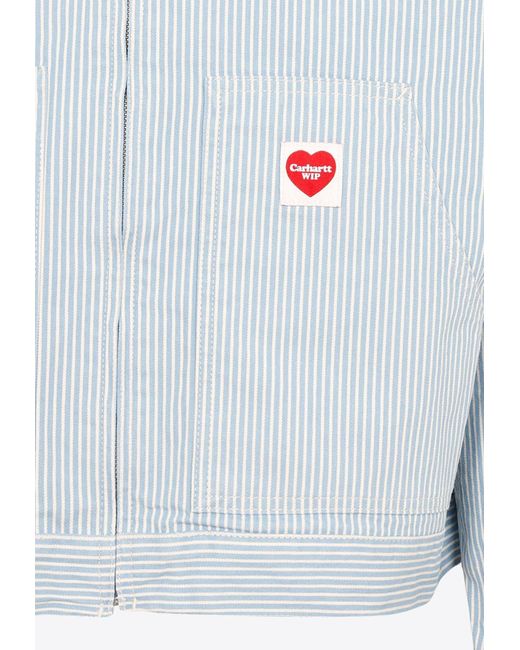 Carhartt WIP Terrell Striped Zip-up Jacket in Blue for Men | Lyst