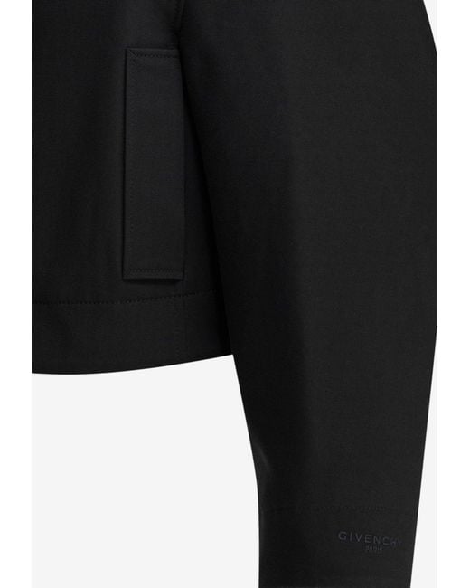 Givenchy Black Zip-Up Cropped Jacket