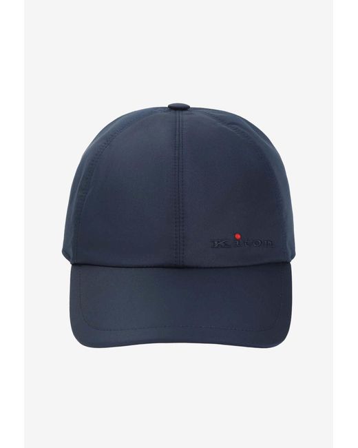 Kiton Blue Embroidered Baseball Cap for men