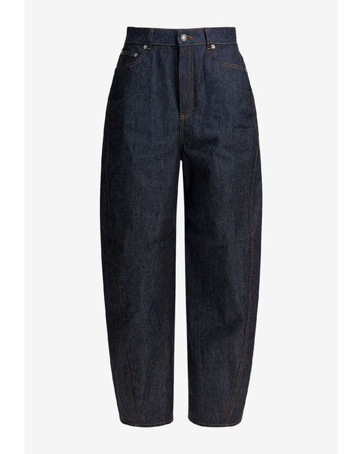Givenchy Blue Raw Cocoon Jeans