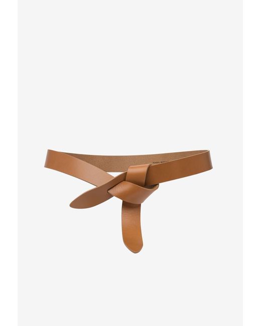 Isabel Marant White Lecce Tied Leather Belt