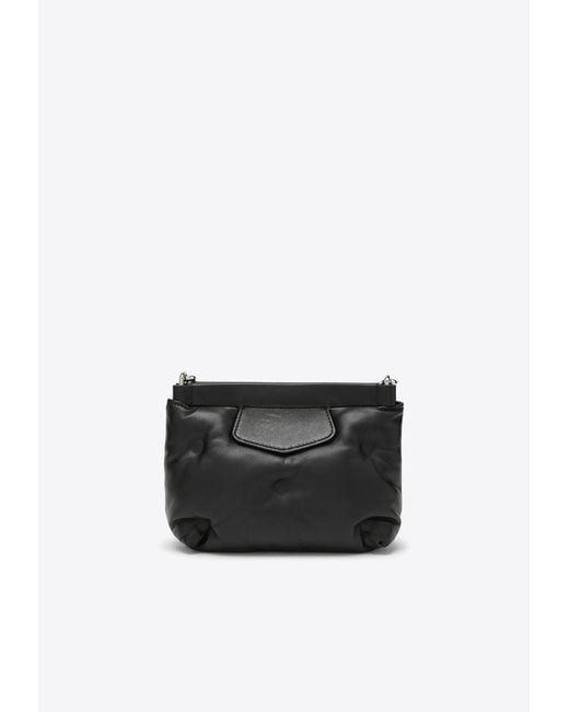 Maison Margiela Black Mini Glam Slam Leather Crossbody Bag for men