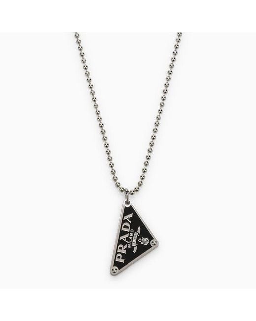 Prada Triangle Necklace 2024 | towncentervb.com