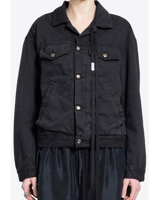 Ann Demeulemeester Black Marthe Denim Jacket