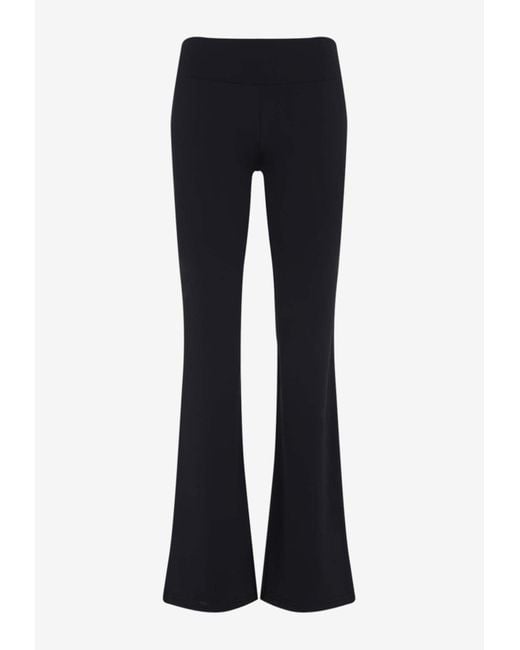 Courreges Blue Scuba Tech Jersey Bootcut Pants