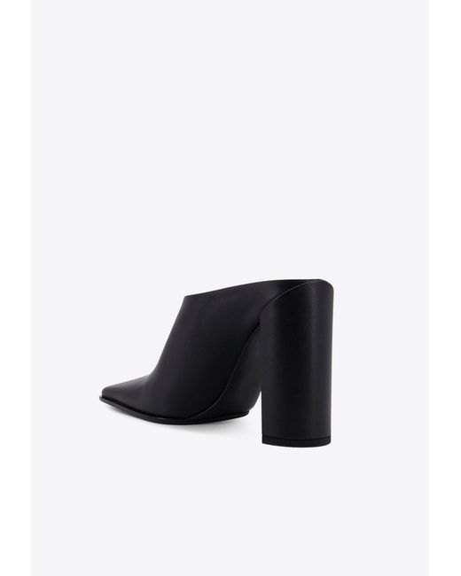 Alaïa Black 90 Square-Toe Mules