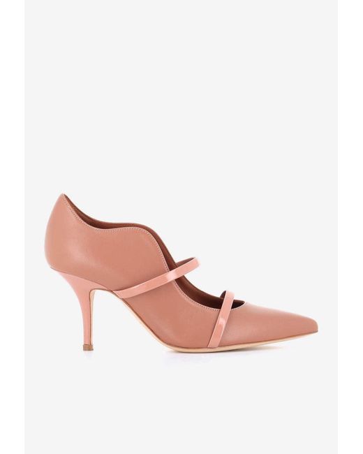 Malone Souliers Pink Maureen 70 Leather Pumps