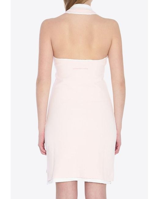 Alexander Wang Pink Layered Mini Polo Dress