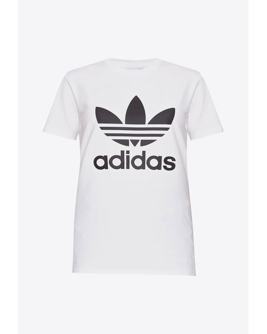 Adidas Originals White Adicolor Trefoil Logo T-Shirt