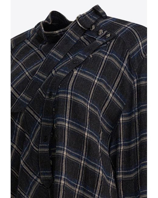 Isabel Marant Black Gerla Checked Blouse