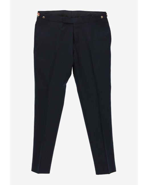 Thom Browne Blue Classic Tailored Pants for men