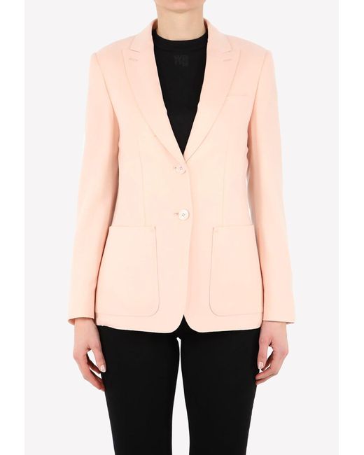 Max Mara Single-breasted Cashmere Blazer in Pink | Lyst
