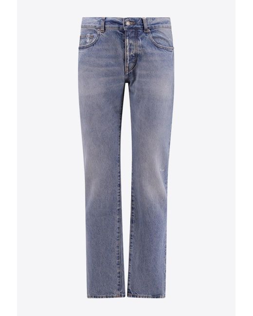 Saint Laurent Blue Basic Slim-Leg Jeans for men