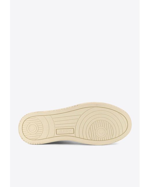 Autry White Medalist Leather Sneakers