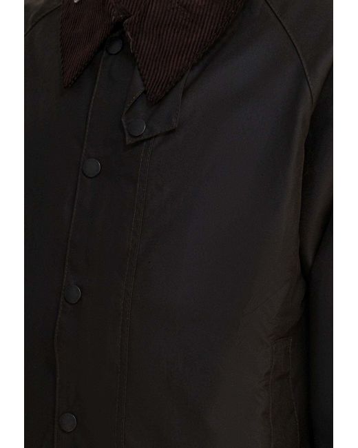 Barbour Black Beaufort Buttoned Jacket for men