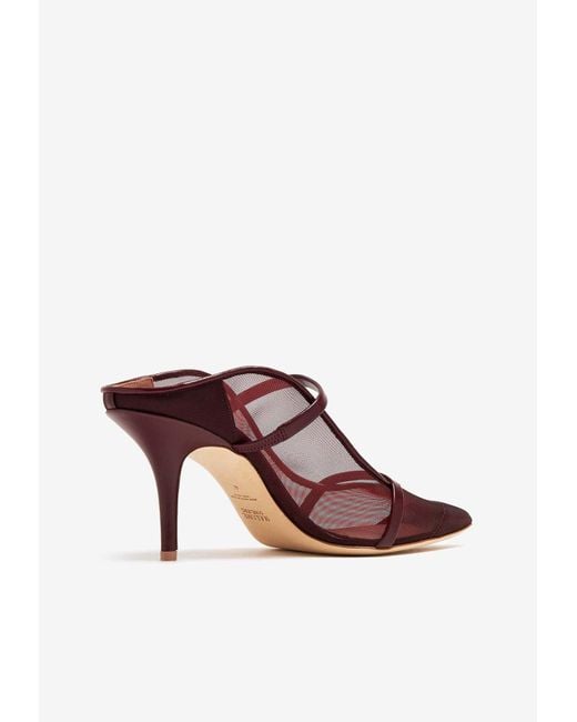 Malone Souliers Pink Maureen 70 Mesh Mules