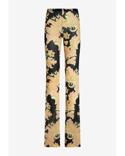 Etro Yellow Venus Print Pants