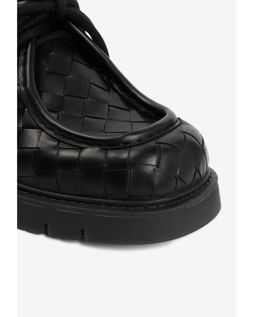 Bottega Veneta Black Haddock Lace-Up Shoes for men