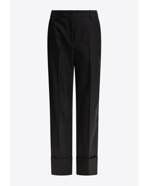 Valentino Black Wool Tailored Pants