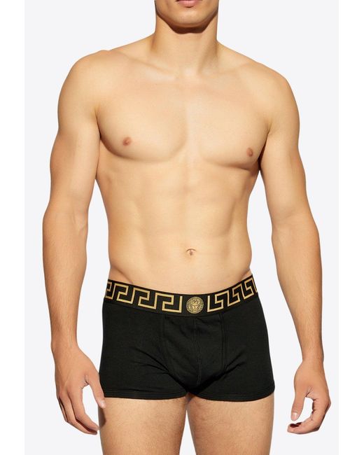 Versace Black Greca Border Boxers for men
