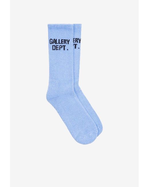 GALLERY DEPT. Blue Clean Logo Socks for men