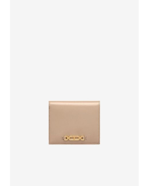 Tom Ford White Leather Compact Wallet
