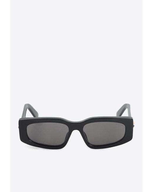 BVLGARI White B.Zero1 Rectangular Sunglasses