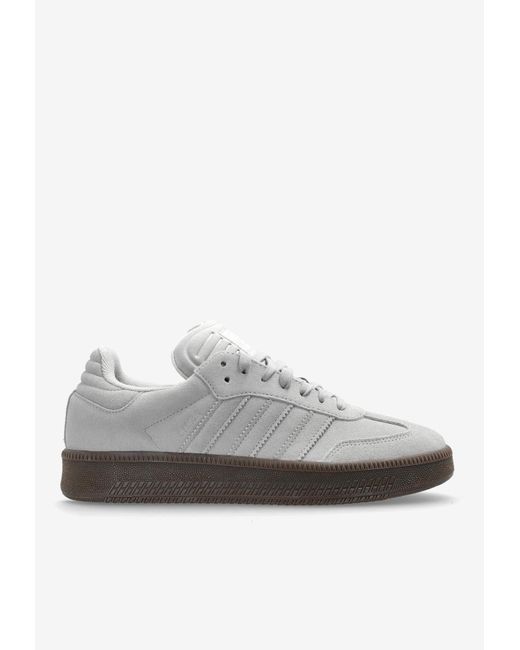 Adidas Originals White Samba Xlg Suede Low-Top Sneakers for men