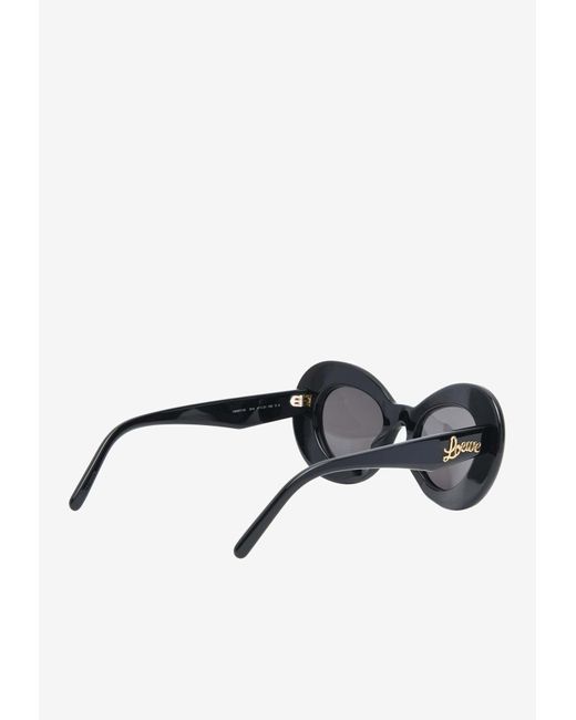 Loewe Black Curvy Cat-Eye Sunglasses