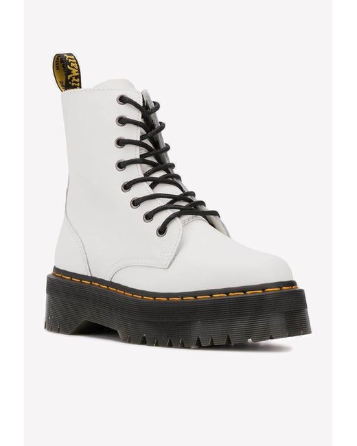 Dr. Martens Jadon Lace-up Boots In Leather in White | Lyst Canada