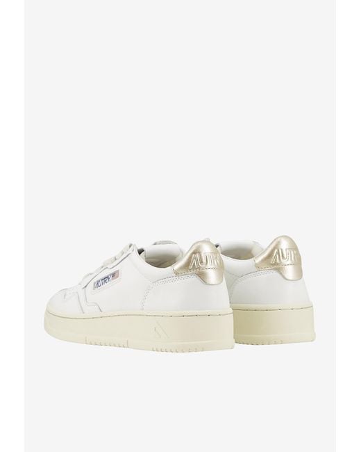 Autry White Medalist Low-Top Sneakers
