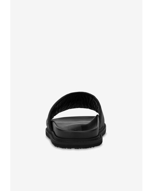 Moschino White All-Over Logo Slide Sandals for men